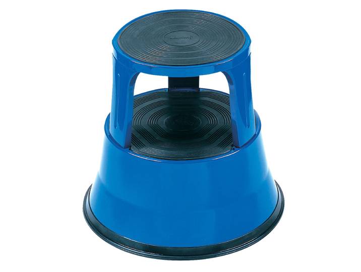 Tabouret marchepied métal bleu
