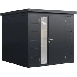 Wolff Finnhaus Metall Gartenhaus Ulrik 230 x 230 cm (Ulrik 2323) anthrazit