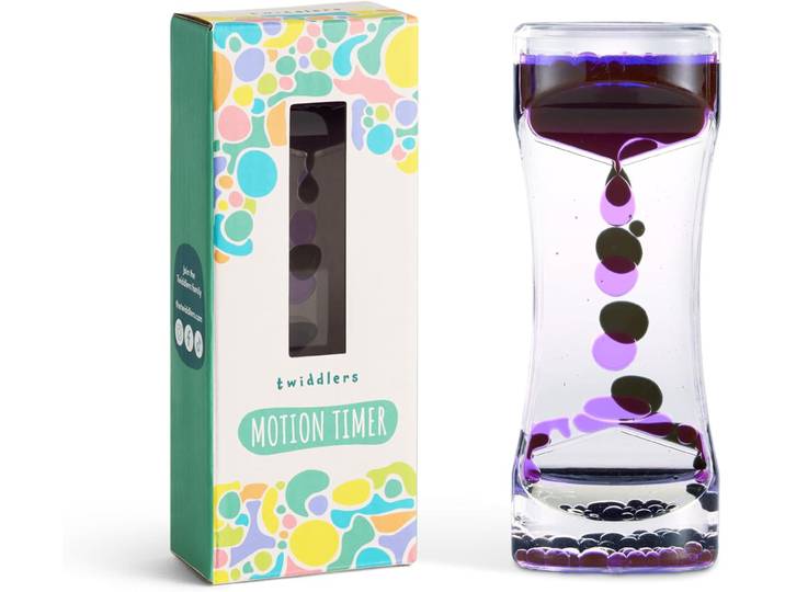Flüssige Sanduhr Liquid Motion Timer pink purple