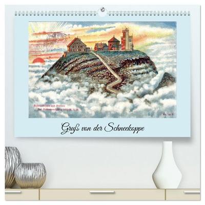 Gruß von der Schneekoppe (hochwertiger Premium Wandkalender 2026 DIN A2 quer), Kunstdruck in Hochglanz