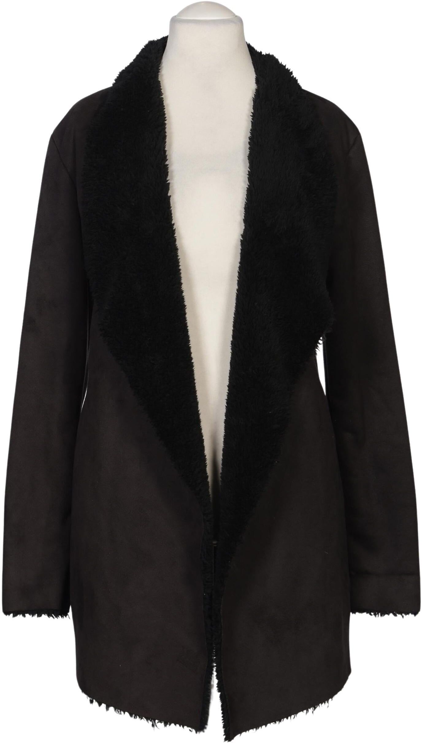 Rich & Royal Damen Mantel, Schwarz, Gr. L, Synthetik - Second Hand