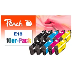 Peach 10er-Pack Tintenpatronen kompatibel zu Epson No. 18, C13T18064010