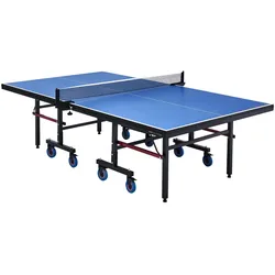 VEVOR Ping-Pong-Tisch, professionelles Tischtennisspiel, tragbarer MDF-Tischtennistisch für den Innenbereich, faltbarer Ping-Pong-Tisch mit Schnellklemmnetz und feststellbaren Rädern, einfacher Aufbau in 10 Minuten, 25 mm dicke Tischplatten