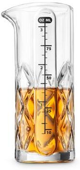Final Touch Glass Yarai Measuring Jigger for Liquor - 3.4 Oz