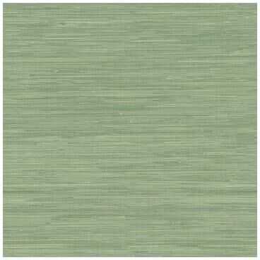 Chesapeake Waverly Green Faux Grasscloth Wallpaper - 20.5 x 396 x 0.025