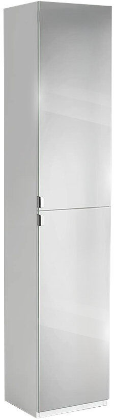 iBathUK Mirror Cabinets 350 mm W 1700 mm H Wall Mounted Framed Mirrored Bathroom Cabinets 1 Shelves with Mirror Silver 1,700mm H
