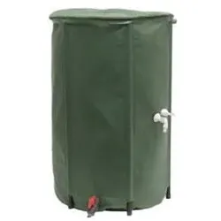 EDA, Regentonne + Erdtanks, Regentonne RÉCUP'O, Durchmesser: 800 mm, grün, 500 Liter Bausatz, flexibel und faltbar, UV-beständi (500 l)