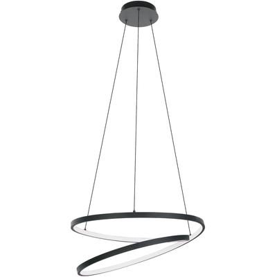 EGLO Hängeleuchte "RUOTALE Pendellampe, Alu, Stahl und Kunststoff, IP20, Wohnzimmerlampe", schwarz, Ø 55cm H: 150cm, 1 Stk., Leuchten, Hängeleuchte, H150 x Ø55 cm, schwarz, 36W inkl., Hängeleuchte