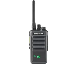 Dynascan Radio PMR 446 tragbares PNI, 446 MHz, 8 CH, VOX, Scrambler, 1750 mAh, verstecktes Display, Walkie Talkie, Gelb, Schwarz