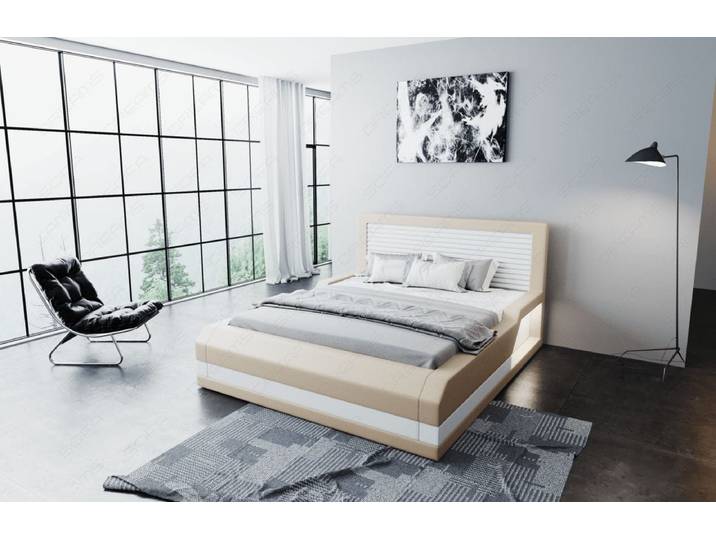 Wasserbett Treviso mit LED und klarer Linienführung