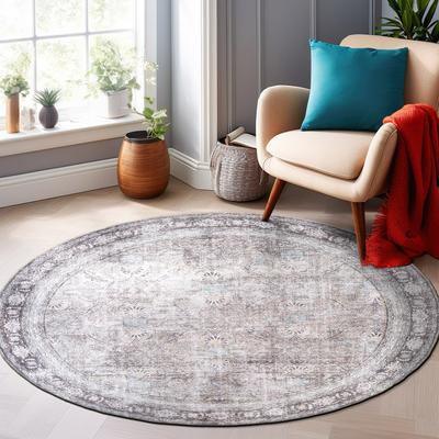 World Rug Gallery Vintage Inspired Machine Washable Non Slip Area Rug