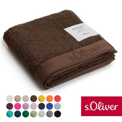 Handtuch S.OLIVER "s.Oliver, Premium Qualität, 600 gr/m², auch als Sets erhältlich", braun, B:50cm L:100cm, Walkfrottier, Baumwolle, Handtücher, große Farbauswahl, auch als Duschtuch, Waschhandschuh, Gästetuch