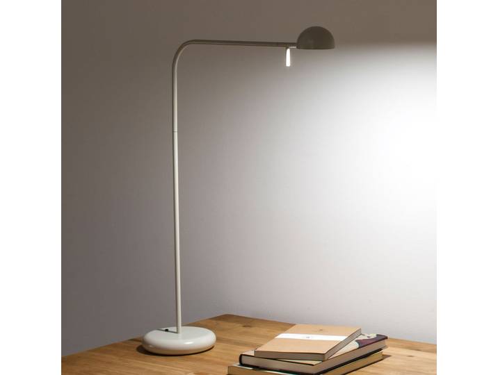 Pin 1655 LED-Tischlampe, Länge 40cm, creme - Vibia - Arbeitszimmer / Büro - Modern - Metall - Einflammig