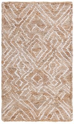 Alora Decor Bali Natural Tone and Beige Hand-woven Dhurrie Jute Rug