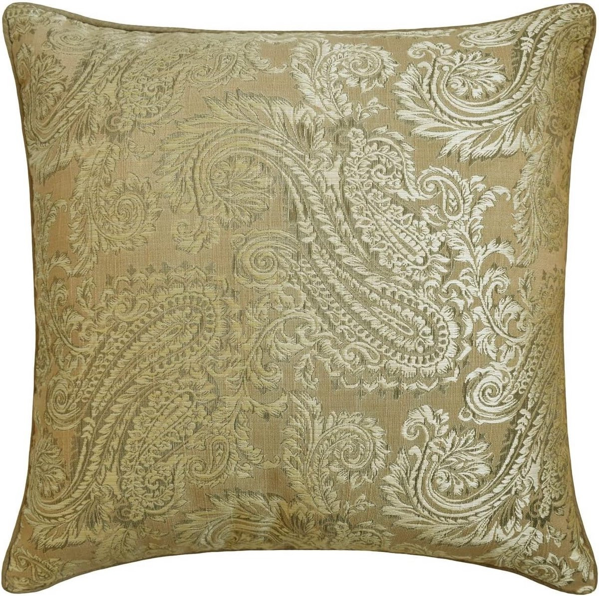 Bruine handgemaakte jacquard decoratieve kussenhoes 55 x 55 cm