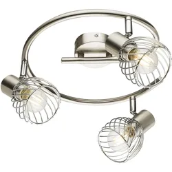 Globo, Deckenleuchte, Deckenleuchte nickel matt 3xE14 (E14)