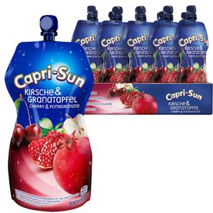 Capri-Sun Saft Kirsche & Granatapfel, wiederverschließbare Trinkpäckchen, je 0,33 Liter, 15 Stück