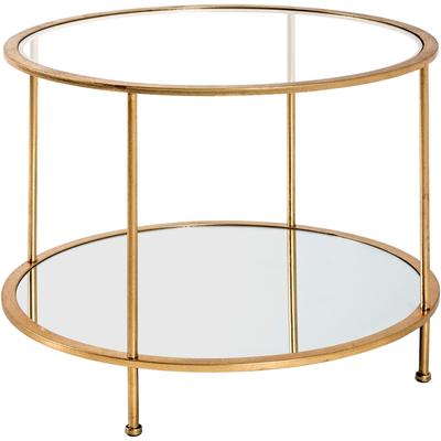 Beistelltisch HAKU "Sofatisch, Wohnzimmertisch", gold (gold, gold, gold), B:60cm H:45cm T:60cm, Tische, Beistelltisch, rund - aus Metall Gold - Ø/H 60/45 cm