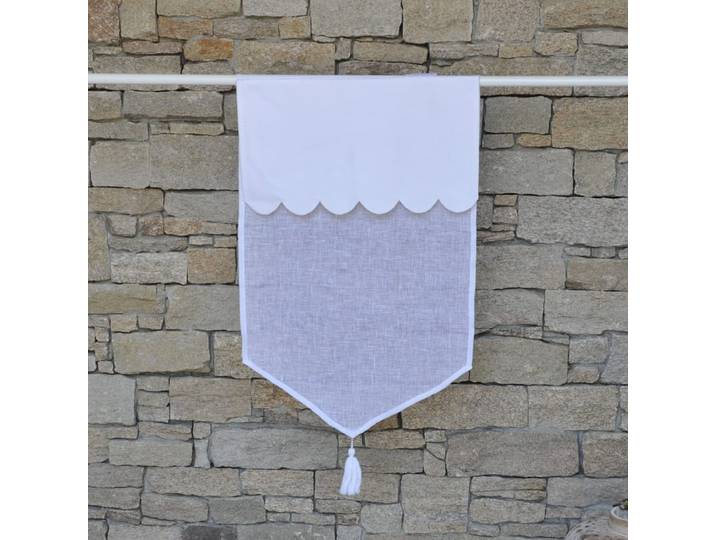 Brise bise feston et pompons 45X120 CM