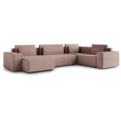 PANORAMASOFA Lorenzo 5 Sitzplätze Rosa