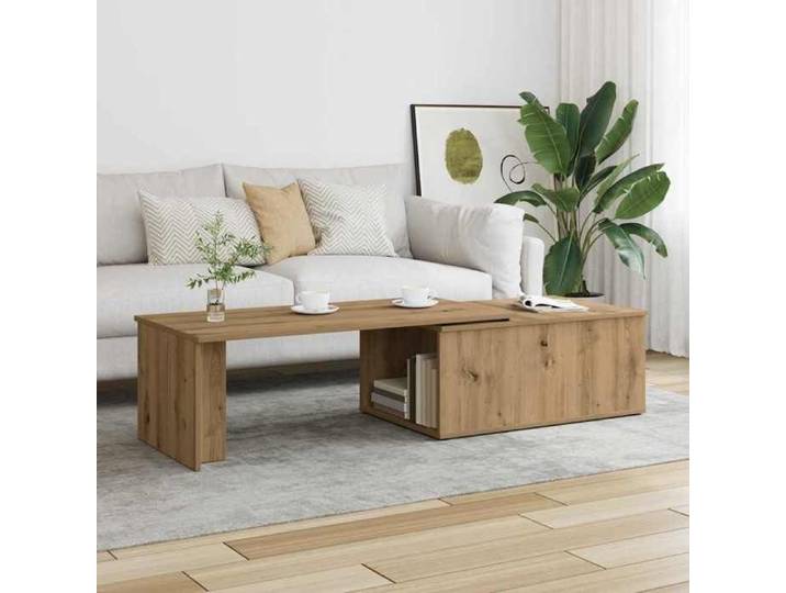 Table basse-Table Salon -Table d'appoint chêne artisanal 150x50x35 cm bois d'ingénierie 270346