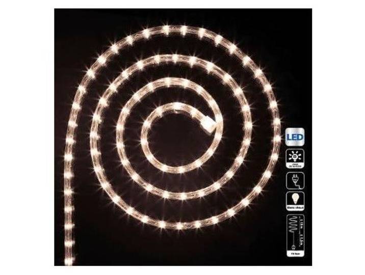 Tube lumineux guirlande à LED 18m - Blanc chaud - 8 fonctions