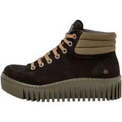 Art für Damen. 1153212Q9003_001 Leder-Stiefeletten 1532 Brighton schwarz (40), Wohnung, Wildleder, Schnürsenkel, Lässig
