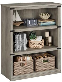 Garvee Bookcase, Freestanding Wooden Bookshelves with Open Compartment