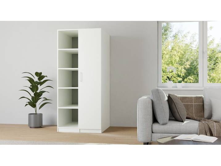 Tiefer Kleiderschrank nach Maß Premium Dekore Weiß