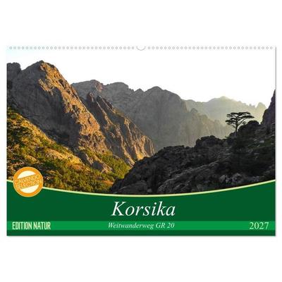 Korsika - Weitwanderweg GR 20 (Wandkalender 2027 DIN A2 quer), CALVENDO Monatskalender