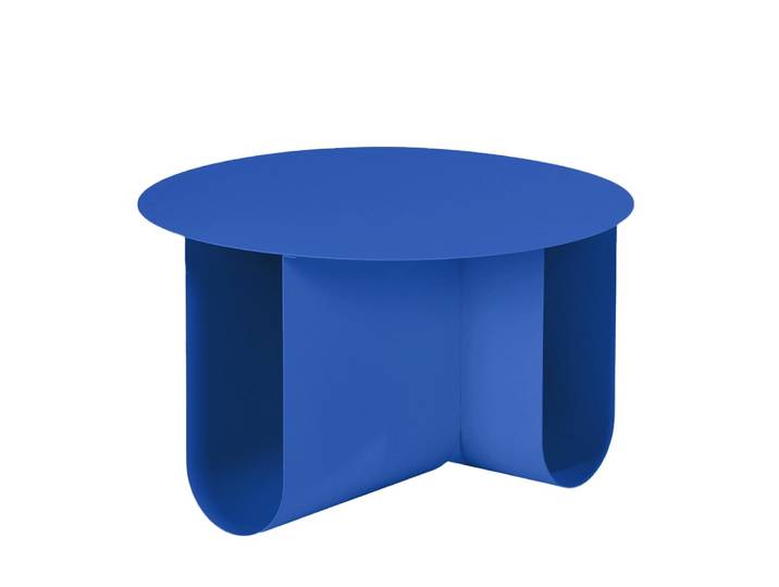 Table basse ronde en métal ø60cm - bleu