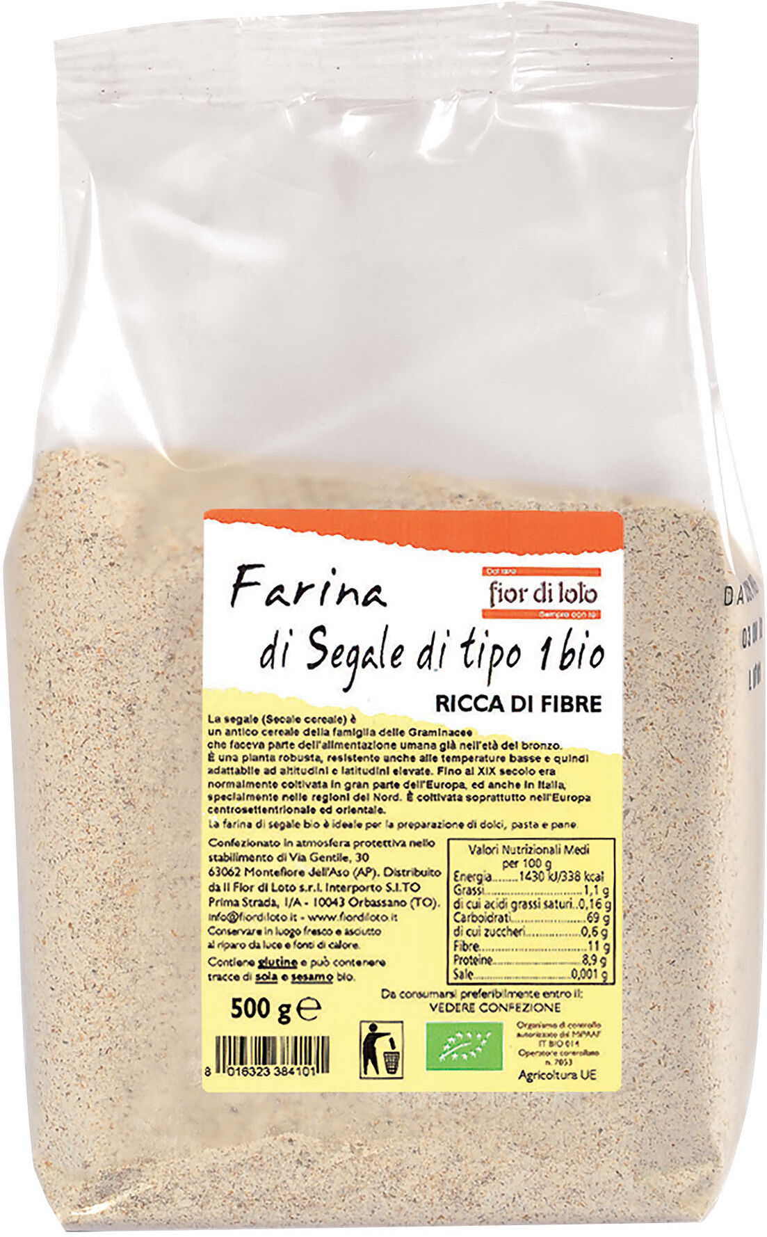 Biotobio Fdl Farina Int.Segale 500g