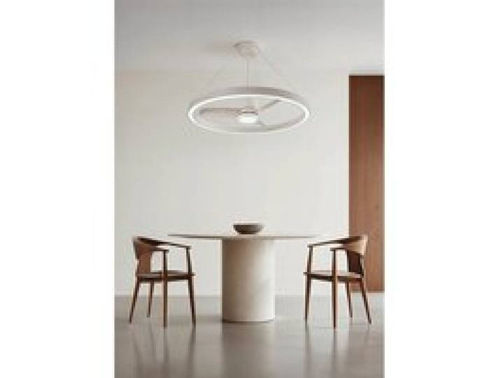 WIND HALO S - Ventilateur de plafond 36W silencieux Ø108cm avec anneau lumineux LED avec eclaraige sans wifi