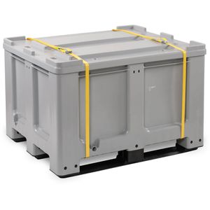 CEMO Akku-Sicherheitsbox Kunststoffsammelbehälter L, feuerfest, für Lithium Akkus, 120 x 100 x 76 cm