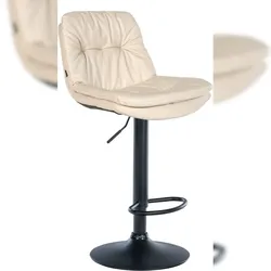 Proregal CHEFGASTRO Barhocker JAVA Kunstleder Schwarz HxBxT 92x46x54cm Kunstleder Creme Barstuhl