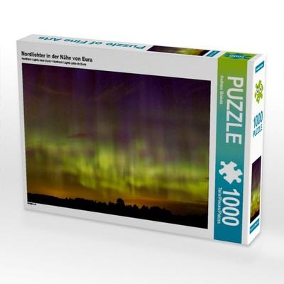 CALVENDO Puzzle Nordlichter in der Nähe von Eura | 1000 Teile Lege-Größe 64 × 48 cm Foto-Puzzle für glückliche Stunden