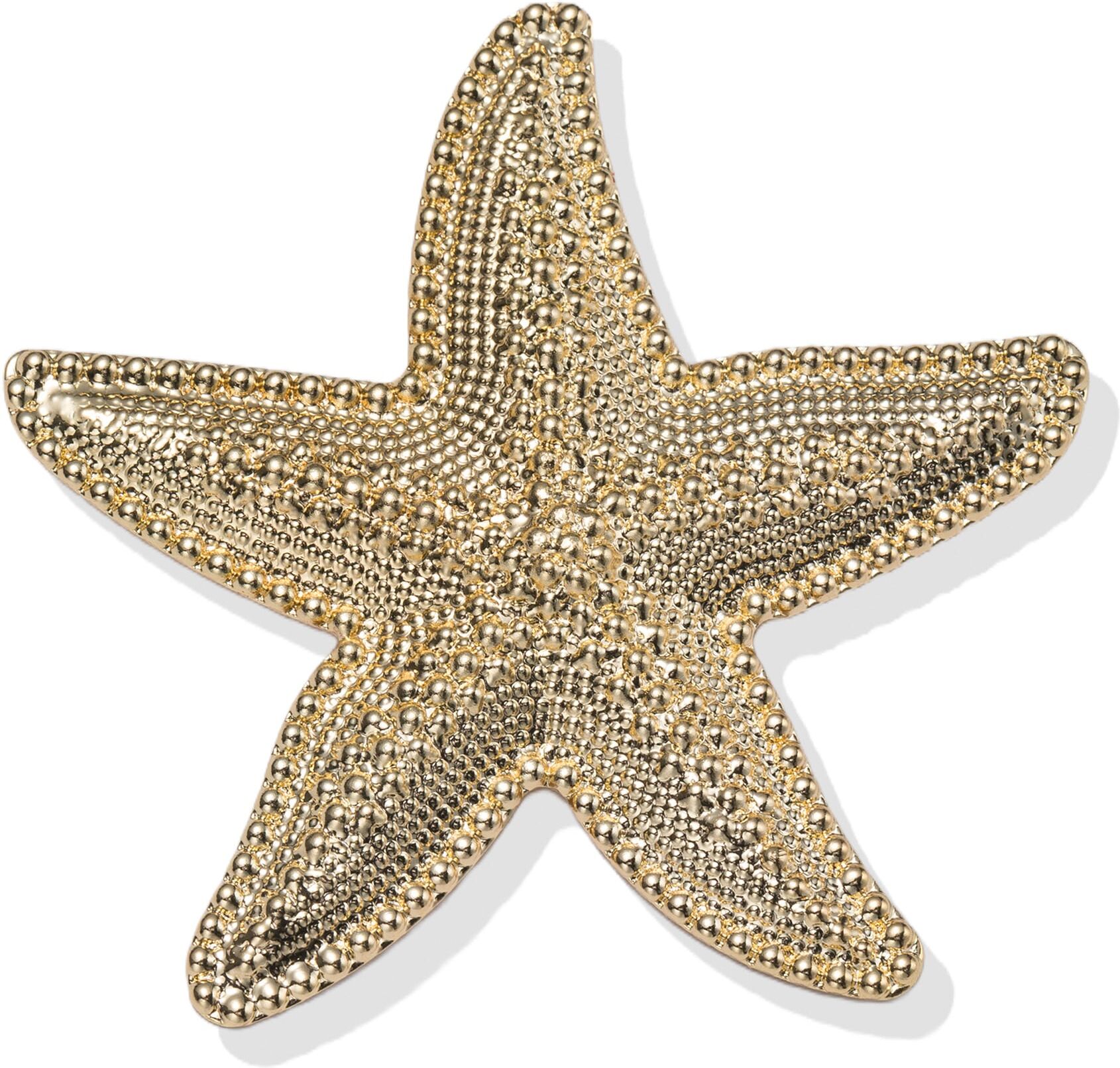 Brosche "Schmuck Geschenk Messing Ansteckschmuck Seestern", gold (gelbgoldfarben), ANISTON JEWELRY & WATCHES, Broschen, Damen, Messing, Brosche