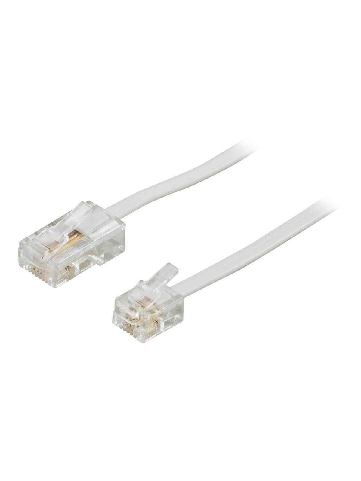 Deltaco phone cable - 3 m - white - Weiß - 3m