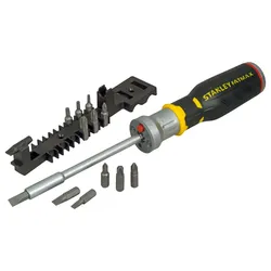 STANLEY FATMAX Schraubendreher Bit-Schraubendreher mit Ratsche Inklusive 12 Bits - FMHT0-62689