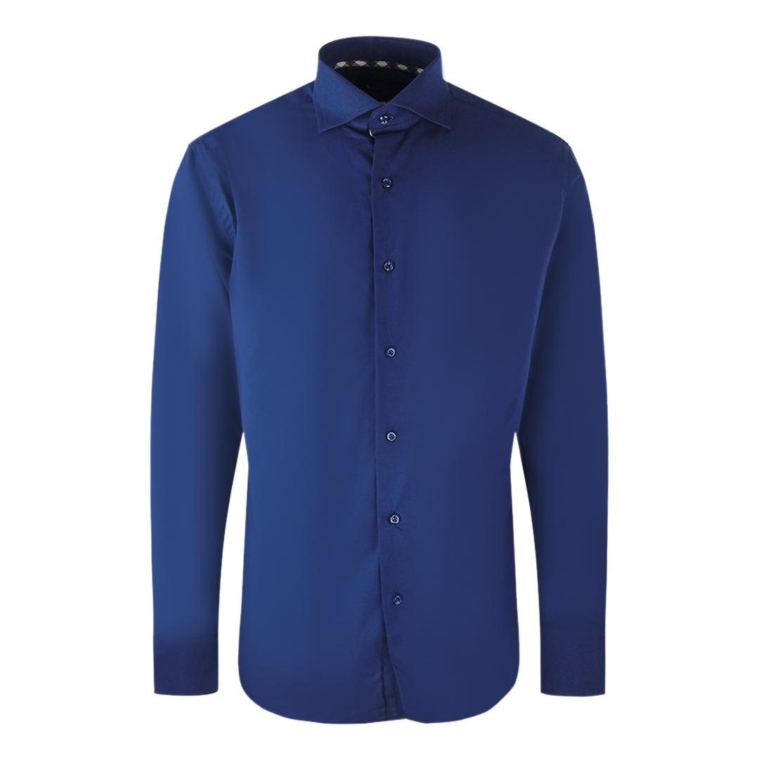 Marineblaues Langarmhemd mit Aquascutum-Markenlogo