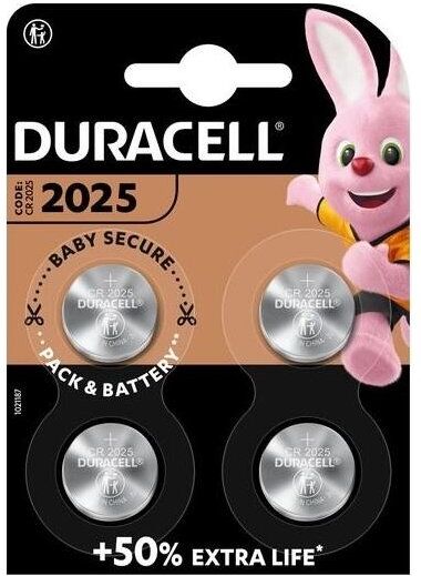 Duracell 2025 Lithium-Knapbatterier, 4 Stk