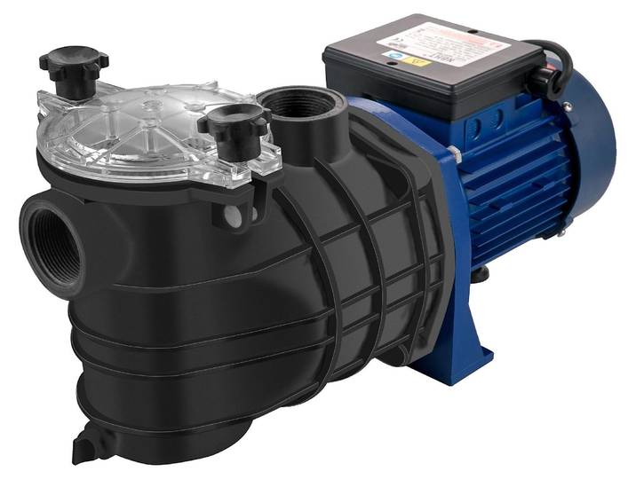 VEVOR Pompe de piscine 1 CV 750 W Pompes de piscine Max. Débit 15000 L/H Pompe de filtration Vitesse 3450 tr/min Pompe de circulation Vitesse max. Température 50° C Filtre à sable Piscine idéale pour les piscines Bains thermaux SPA