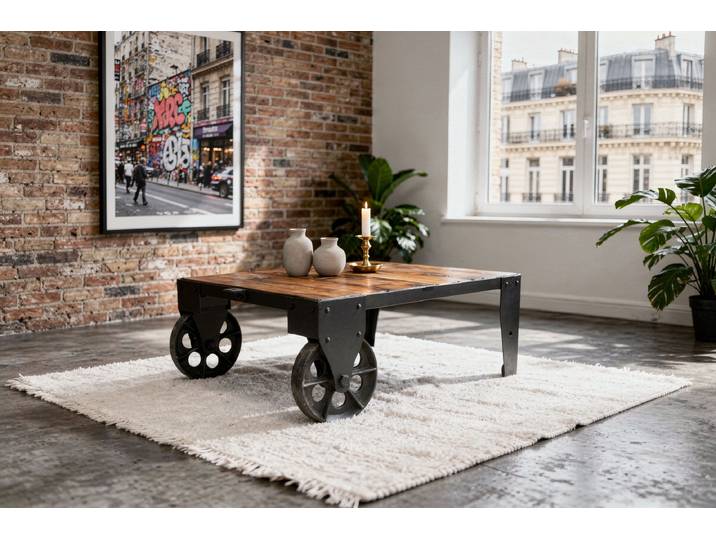 Table basse en bois Railway