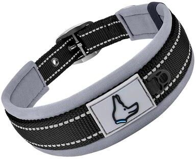 Uplift Picks ComfortGuard Reflective Padded Dog Collar For Small Medium And Large Dogs black l