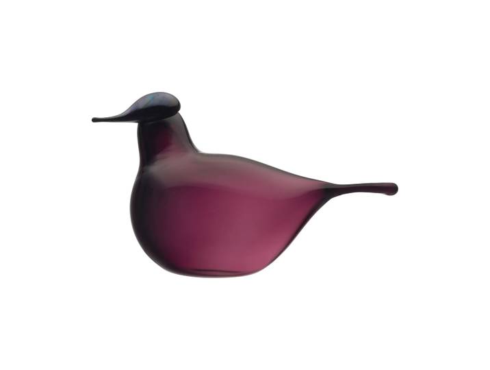 Iittala Oiseau en verre Chiffchaff Violet, 13x8 cm