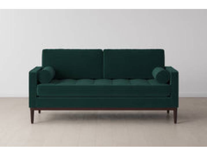 Zweisitzer-Sofa Model 02, Eisvogelblau