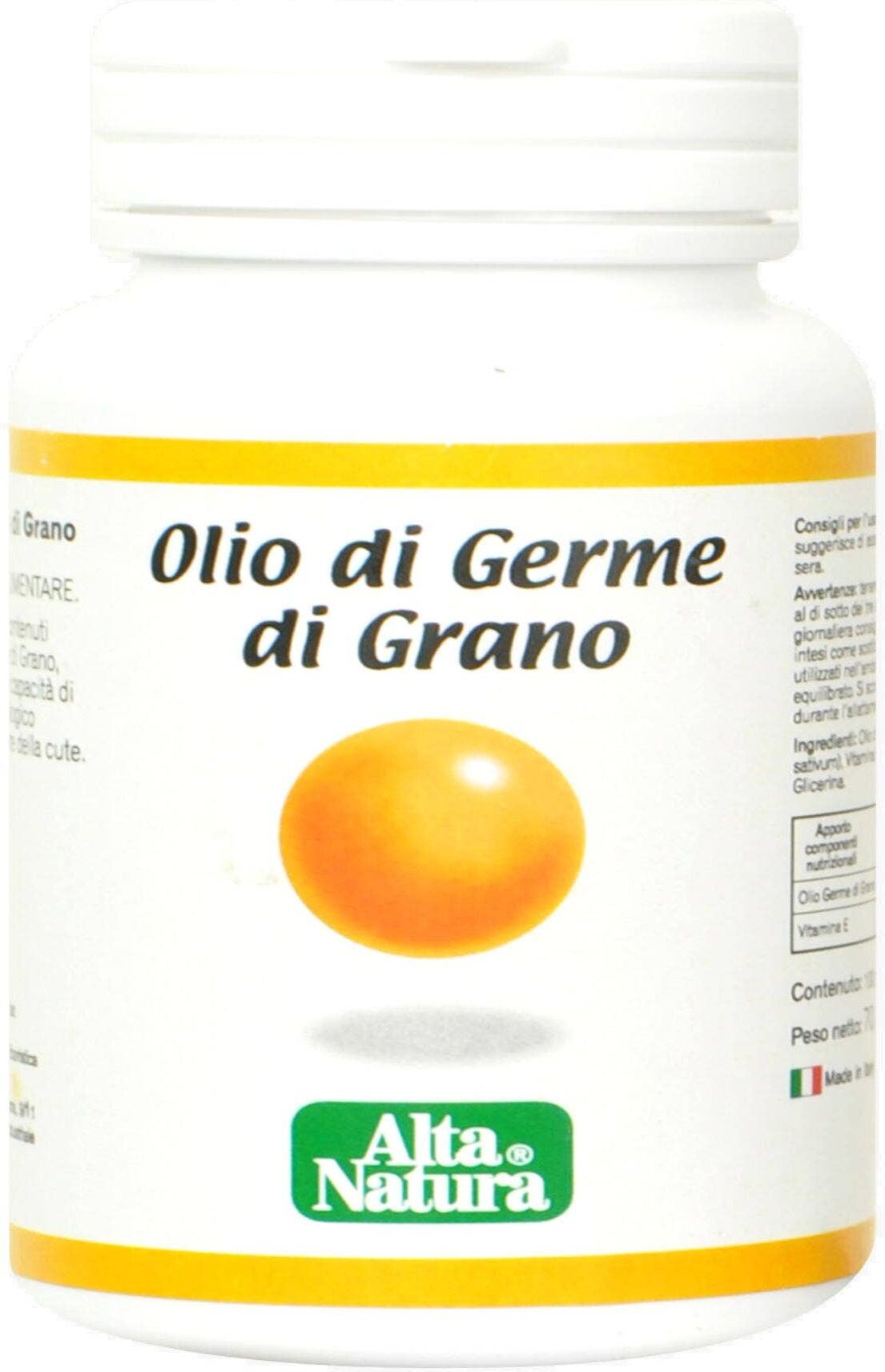 ALTA NATURA Olio Di Germe Di Grano In Perle 100 Perle Da 700mg 