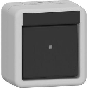 Gira Lichtschalter 310730, grau, Aufputz, Feuchtraum IP44, Kreuzschalter