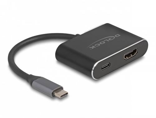 Delock USB 2.0 Adapter [1x USB-C Stecker - 1x HDMI-Buchse, USB-C Buchse (Power Delivery)] 64199