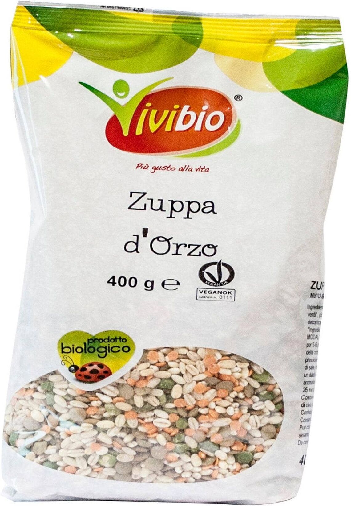VIVIBIO Zuppa D'Orzo 400 Grammi 